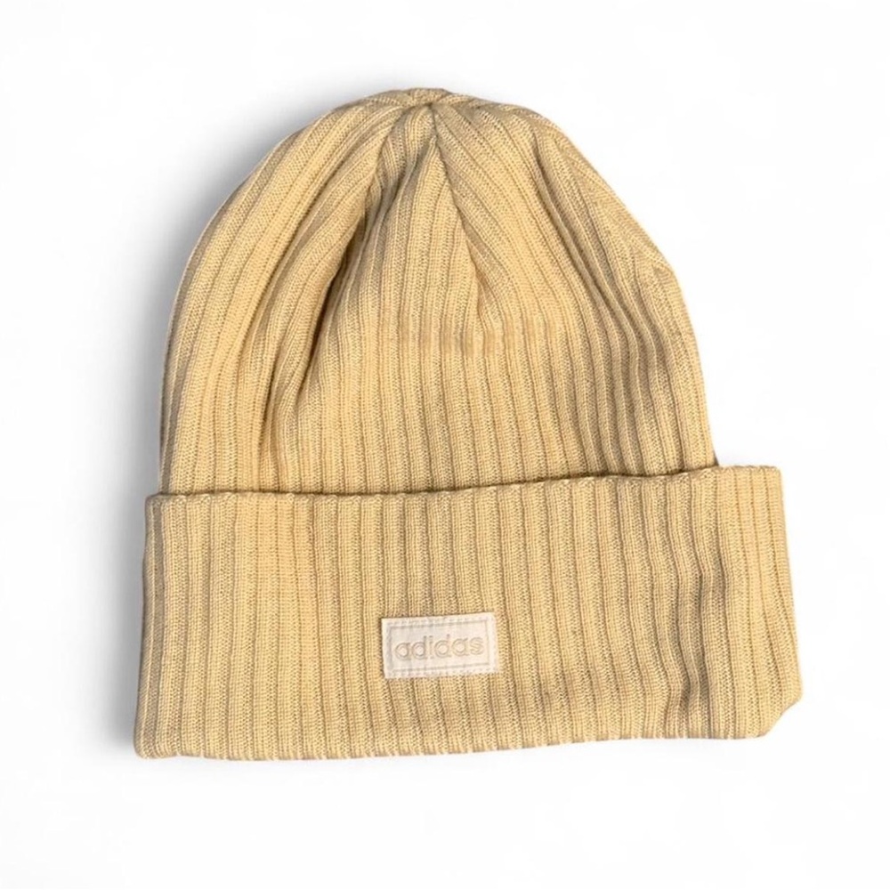 Unisex ~ Adidas Ribbed Cuff Cream/Beige Beanie✨